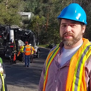 Ryan Campbell at Willow Springs repaving project 