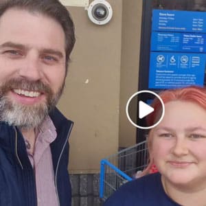 Ryan and Ella supporting Stuff the Bus